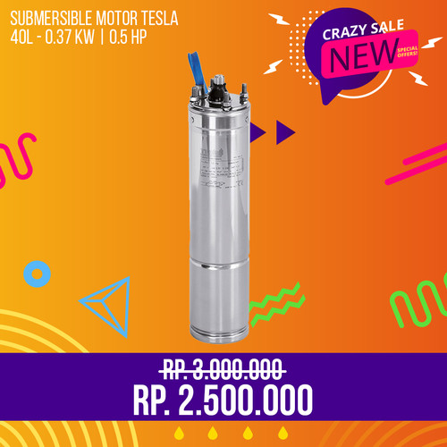 [EZM.5100809] Submersible Motor Tesla 4OL 0.5 HP – 370 Watt
