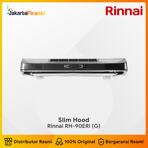 [EZM.5100836] Cooker Hood Rinnai RH-90ERI (G) Slim Hood Penghisap Asap Kompor