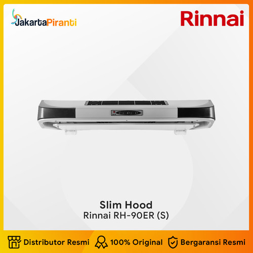 [EZM.5100841] Cooker Hood Rinnai RH-90ER (S) Slim Hood Penghisap Asap Kompor