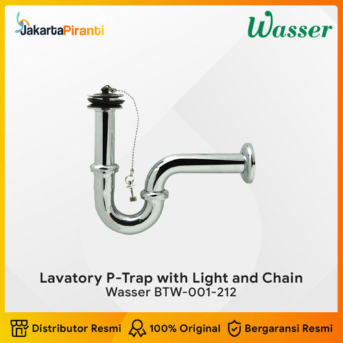 [EZM.5100845] Siphon Wastafel Wasser BTW 001 212 (P Trap Waste Plug & Chain)