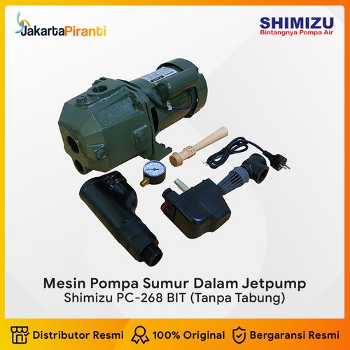 [EZM.5100860] Pompa Sumur Dalam Jetpump 250 Watt Shimizu PC-268 BIT Tanpa Tangki