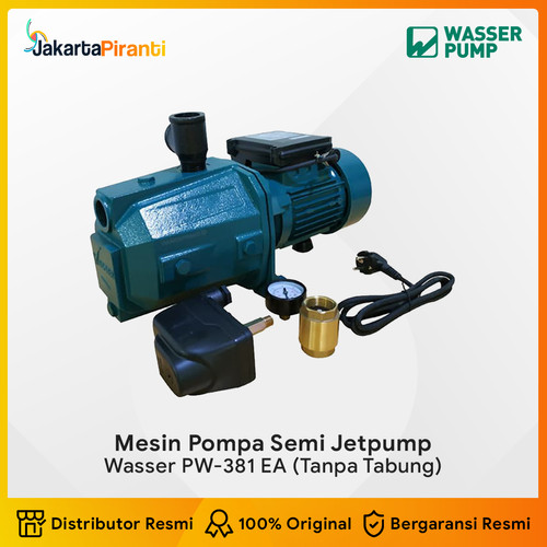 [EZM.5100873] Mesin Pompa Semi Jetpump 375 Watt Wasser PW-381 EA Tanpa Tangki