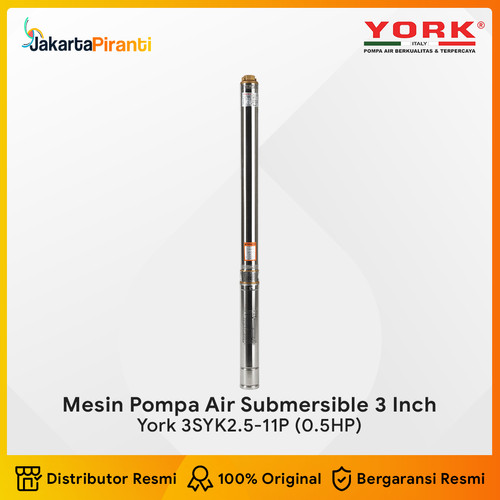 [EZM.5100885] Mesin Pompa Submersible York 3SYK2.5-11P 0.50HP - Pompa Celup Dalam