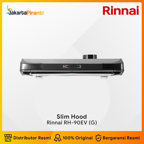 [EZM.5100990] Cooker Hood Rinnai RH-90EV (G) Slim Hood Penghisap Asap Kompor Grey