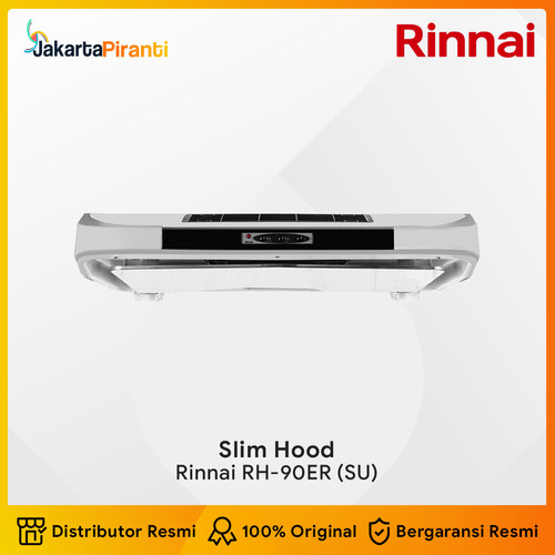 [EZM.5100991] Cooker Hood Rinnai RH-90ER (SU) Slim Hood Penghisap Asap Kompor Silver