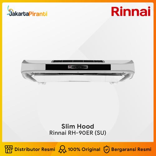 [EZM.5100991] Cooker Hood Rinnai RH-90ER (SU) Slim Hood Penghisap Asap Kompor Silver