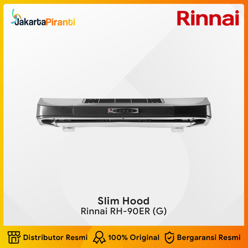 [EZM.5100992] Cooker Hood Rinnai RH-90ER (G) Slim Hood Penghisap Asap Kompor Black