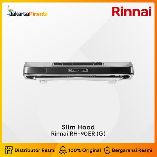 [EZM.5100992] Cooker Hood Rinnai RH-90ER (G) Slim Hood Penghisap Asap Kompor Black
