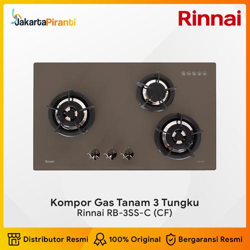 [EZM.5100998] Built-in Gas Hob Kompor Gas Tanam 3 Tungku Rinnai RB-3SS-C (CF)