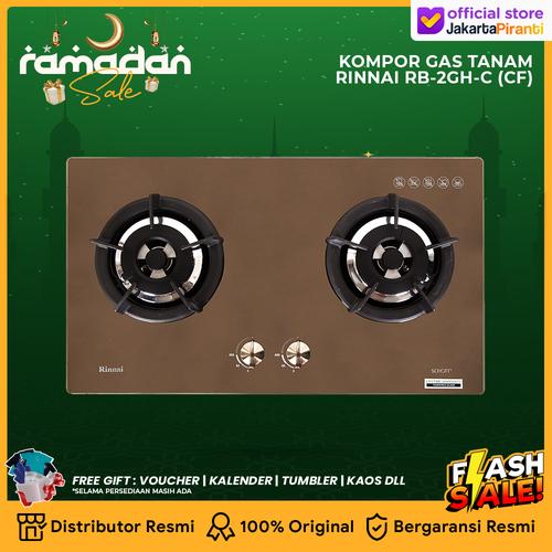 [EZM.5101004] Built-in Gas Hob Kompor Gas Tanam 2 Tungku Rinnai RB-2GH-C (CF) | KOMPOR TANAM RINNAI RB-2GH-C (CF)