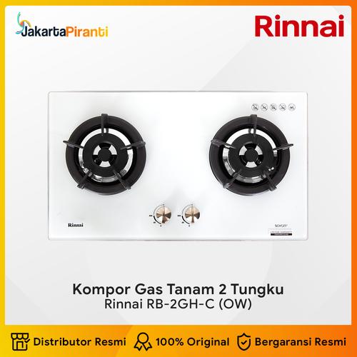 [EZM.5101005] Built-in Gas Hob Kompor Gas Tanam 2 Tungku Rinnai RB-2GH-C (OW)