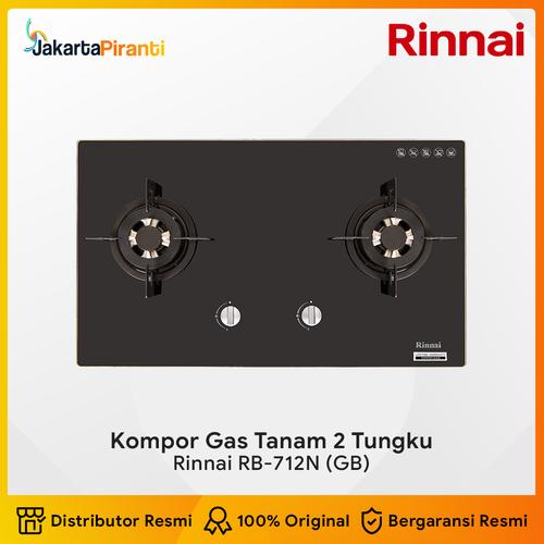 [EZM.5101009] Built-in Gas Hob Kompor Gas Tanam 2 Tungku Rinnai RB-712N (GB)