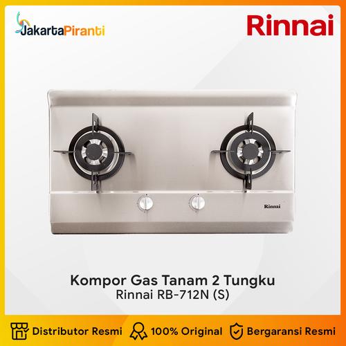 [EZM.5101010] Built-in Gas Hob Kompor Gas Tanam 2 Tungku Rinnai RB-712N (S)