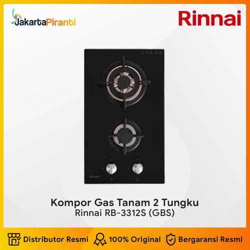 [EZM.5101011] Built-in Gas Hob Kompor Gas Tanam 2 Tungku Rinnai RB-3312S (GBS)