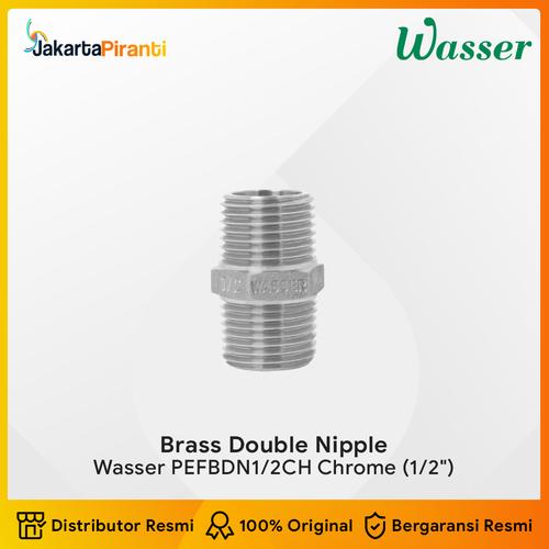 [EZM.5101018] Double Nipple Dobel Nepel Kuningan 1/2" x 1/2" Wasser PEFBDN1/2