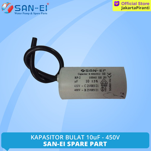 [EZM.5101503] San-ei Kapasitor Pompa Air Bulat 10 uf - 450V
