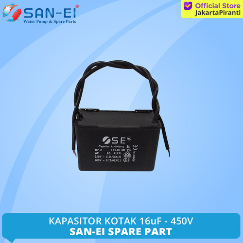 [EZM.5101504] San-ei Kapasitor Pompa Air Kotak 16 uf - 250V