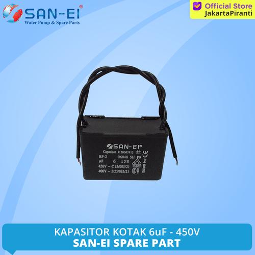 [EZM.5101507] San-ei Kapasitor Pompa Air Kotak 6 uf - 450V
