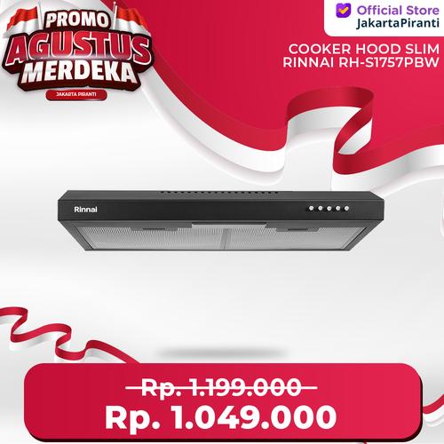 [EZM.5101697] Cooker Hood Rinnai RH-S1757-PBW Slim Hood Penghisap Asap Kompor