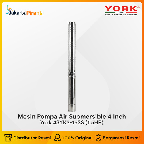 [EZM.5101716] Mesin Pompa Air Satelit Sibel York 1.5HP 4 Inch 4SYK3-15SS Stainless