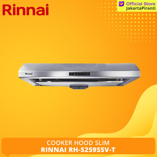 [EZM.5101760] Cooker Hood Rinnai RH-S259-SSV-T Slim Hood Penghisap Asap Kompor