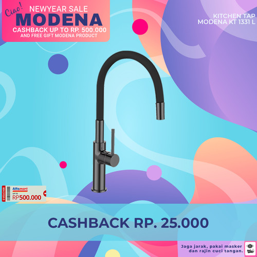[EZM.5101806] Kran Sink Mixer Modena KT 1331 L Keran Air Cuci Piring Stainless