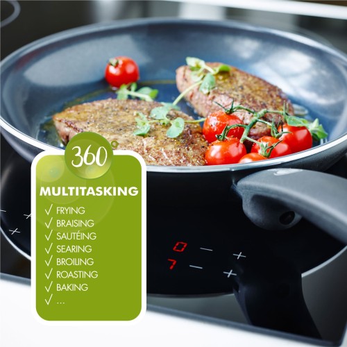 [EZM.5101819] Panci Greenpan Casserole Cambridge 22cm / 4.7L Tutup Kaca