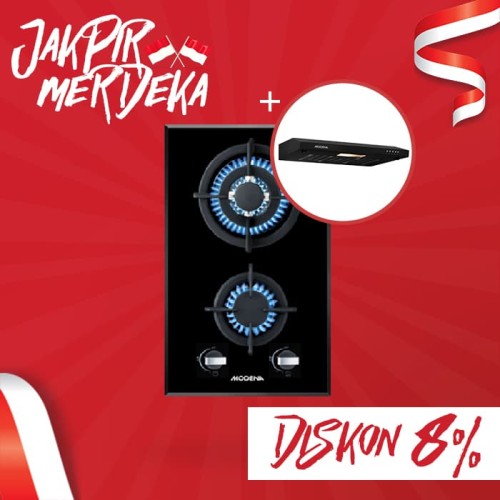 [EZM.5101974] Paket Modena Kompor Gas BH 1325 + Slim Hood PX 6001 - JAKPIR MERDEKA