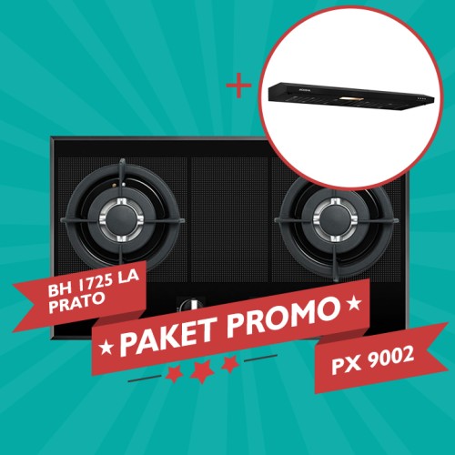 [EZM.5102069] Paket Promo Modena Kompor Gas BH 1725 La Prato + Modena Hood PX 9002