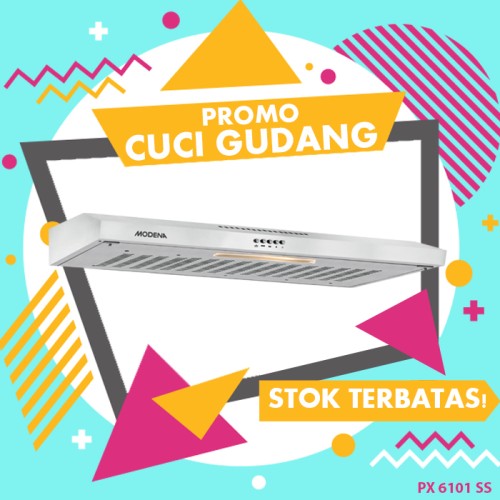 [EZM.5102100] Slim Hood Modena PX 6101 SS Cooker Hood - Promo Terbatas
