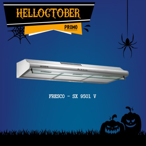 [EZM.5102102] Cooker Hood Modena SX 9501 V Slim Hood 90 cm - Helloctober Promo