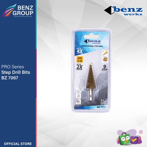 [EZM.5300128] Mata Bor Pagoda Besi Kayu 9 Step 3 - 12 mm / Step Drill Benz Werkz