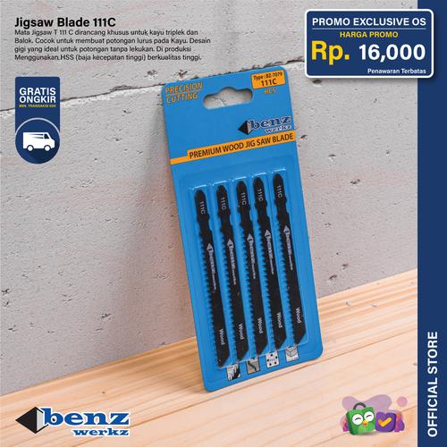 [EZM.5300135] 5 Pcs Mata Gergaji Kayu Jigsaw Blade 111C HCS Wood Benz Werkz