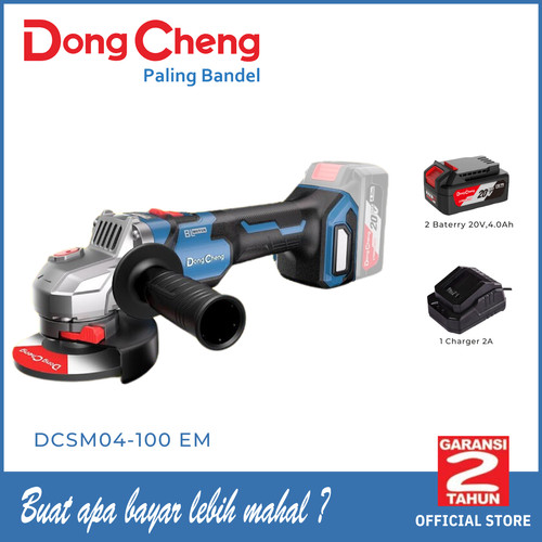 [EZM.5400023] Mesin Gerinda Cordless Angle Grinder Variable Speed Dongcheng DCSM04-100 EM