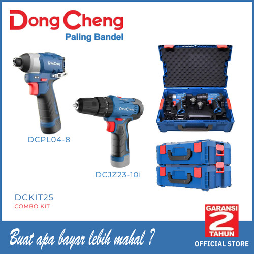 [EZM.5400028] Cordless Kit Combo Bor Impact Driver Brushless DongCheng DCKIT25 EK