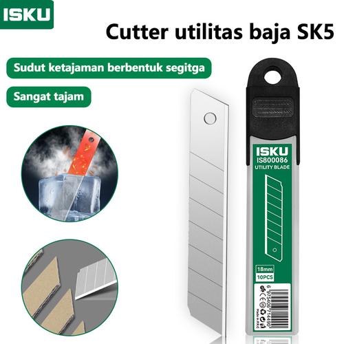 [EZM.5500003] ISKU cutter blade ukuran besar/ isi ulang cutter sk5 10pcs tajam dan anti karat