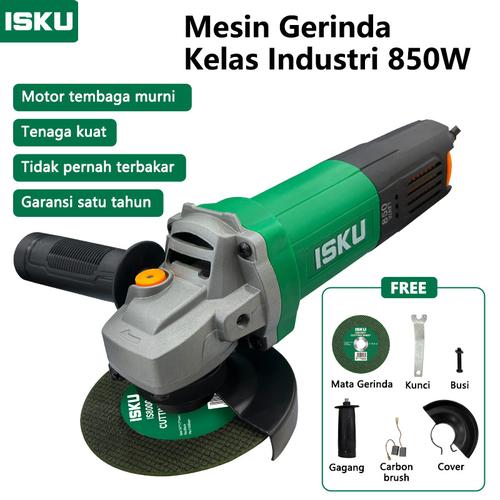 [EZM.5500013] ISKU mesin gerinda tangan 850w angle grinder multifunction/hand grinding machine angle grinder/gerinda hitachi/gerinda modern