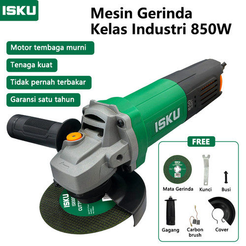 [EZM.5500013] ISKU mesin gerinda tangan 850w angle grinder multifunction/hand grinding machine angle grinder/gerinda hitachi/gerinda modern