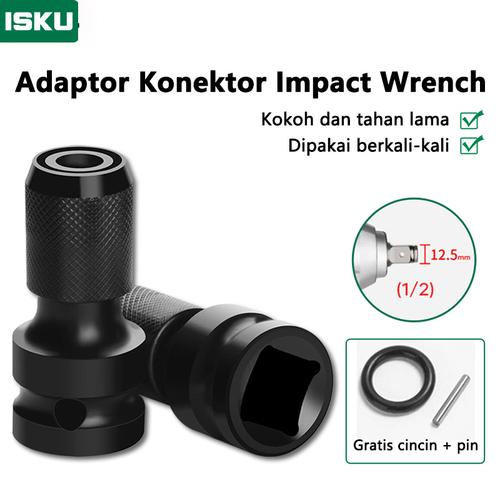 [EZM.5500014] ISKU konektor mata obeng adapter impact wrench 1/2 inch ke 1/4 inch magnetic telescopic