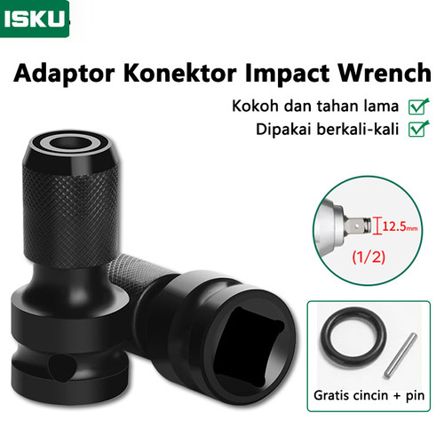 [EZM.5500014] ISKU konektor mata obeng adapter impact wrench 1/2 inch ke 1/4 inch magnetic telescopic