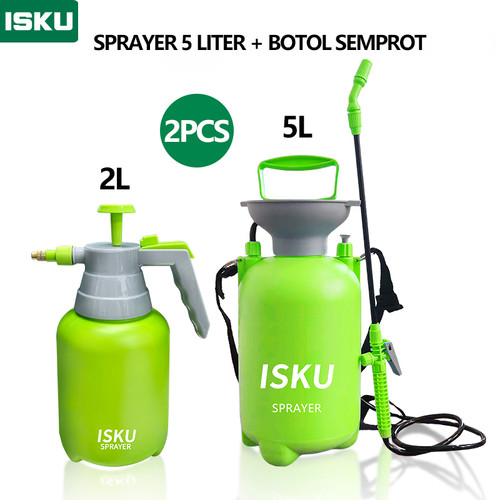 [EZM.5500122] ISKU semprotan air tanaman manual/pressure sprayer 5 liter/semprotan sprayer hama/alat semprot tanaman/semprotan pompa penyiram tanaman/2 liter pressure sprayer/alat semprot tanaman