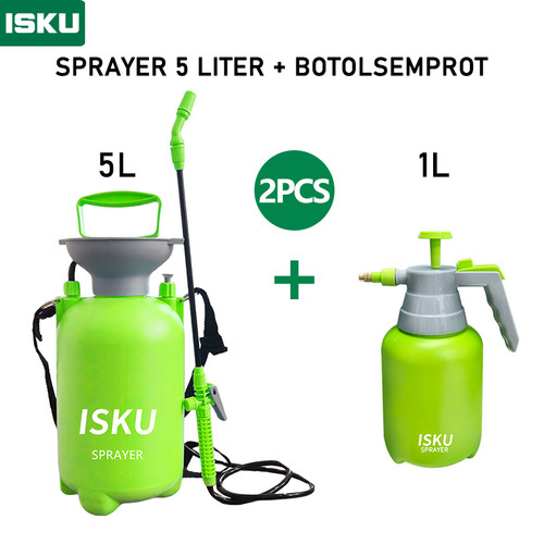 [EZM.5500123] ISKU semprotan air tanaman manual/pressure sprayer 5 liter/semprotan sprayer hama/alat semprot tanaman/semprotan pompa penyiram tanaman/1 liter pressure sprayer/alat semprot tanaman