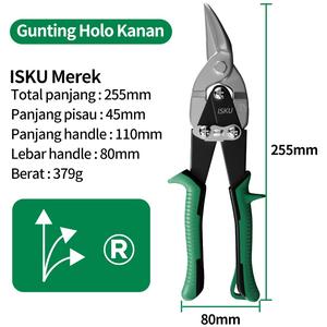 [EZM.5500158] ISKU gunting seng serbaguna  gunting penerbangan 10 inch gunting holo
