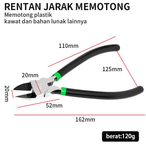 [EZM.5500233] ISKU plastic cutting nippers 6 inch/tang potong kawat 6 inch carbon