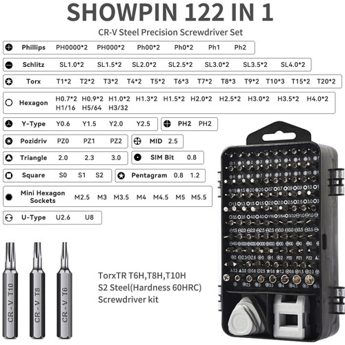 [EZM.5500238] ISKU Obeng Set 122 in 1 hp full set lengkap original/Alat Bongkar HP