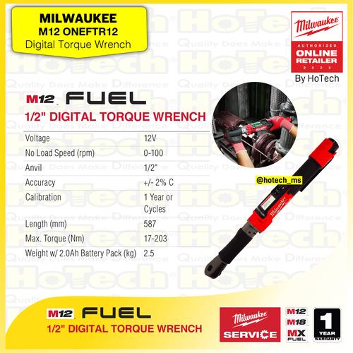 [EZM.5600022] MILWAUKEE M12 FUEL | M12 ONEFTR12 | ONE-KEY 1/2″ Digital Torque Wrench