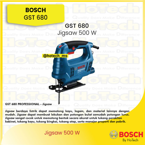 [EZM.5600033] Gergaji Ukir Bosch GST 680 with 22 mm | Bosch GST 680 with 500 W | Gergaji Ukir 20mm
