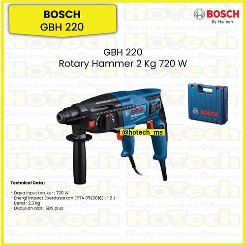 [EZM.5600040] BOSCH Machine Rotary GBH 220 720 W / Rotary Hammer / Original Bosch with SDS Plus