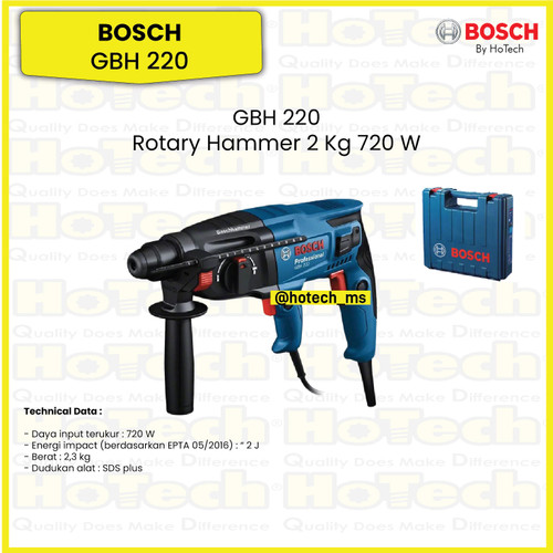 [EZM.5600040] BOSCH Machine Rotary GBH 220 720 W / Rotary Hammer / Original Bosch with SDS Plus