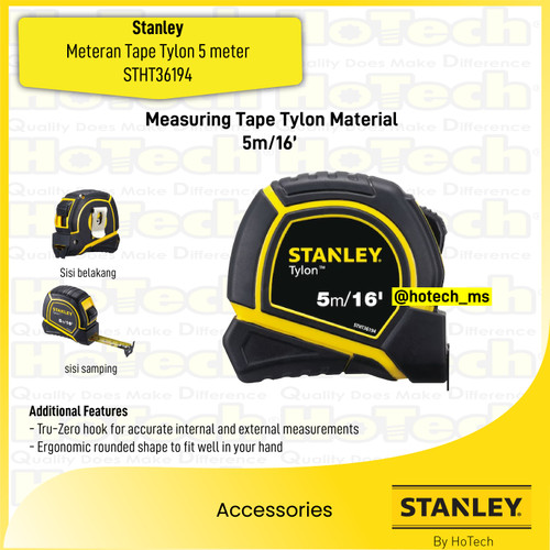 [EZM.5600056] Measuring Tylon Tape Stanley 5 meter | Original Meteran Stanley STHT36194
